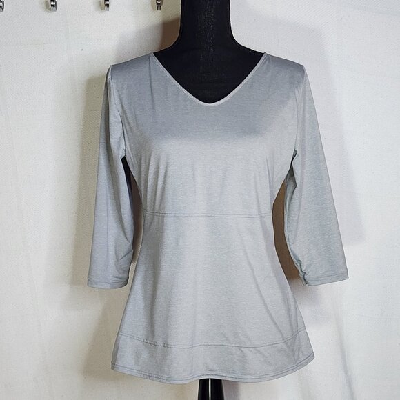 Flexees Maidenform Grey 3/4 Sleeve Fat Free Dressing Back Smoothing Shapewear 2X - Picture 1 of 16